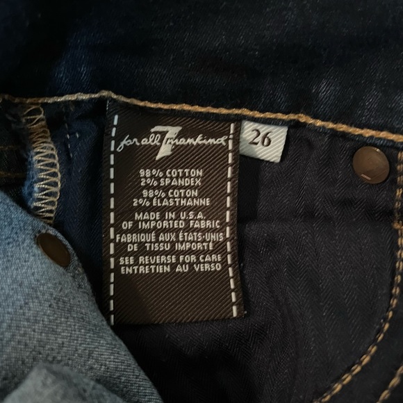 7 for All Mankind The Skinny Dark Wash Jeans - Picture 3 of 9